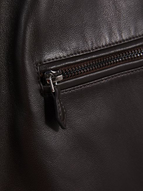 Reiss harris leather jacket top