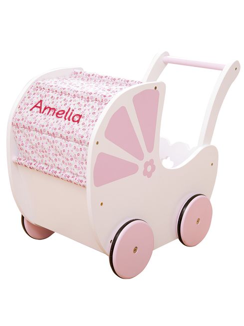 Personalised Fleur Push Along Dolls Pram JoJo Maman Bebe