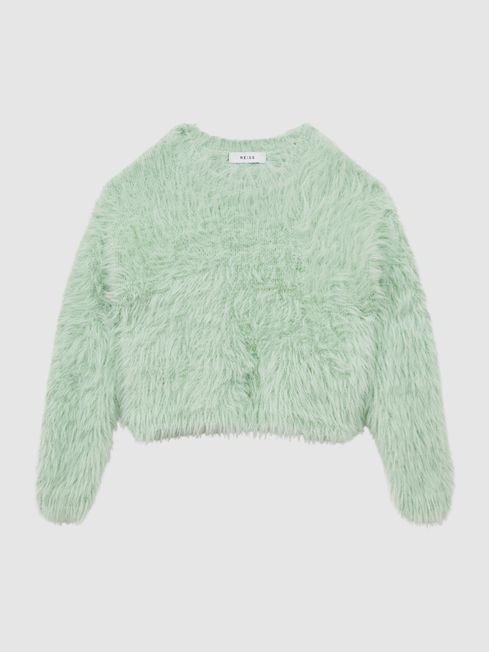 Reiss Freida Fluffy Crew Neck Jumper REISS