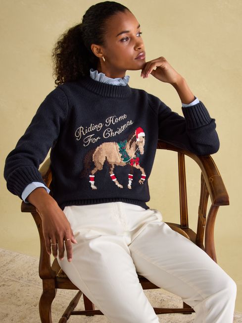 Joules christmas robin jumper discount