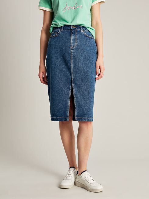 Next Blue Stonewash Denim Skirt with Floral Embroidery - Girls 3yrs –  Growth Spurtz