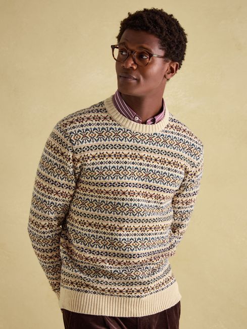 Merino wool fair isle sweater shop