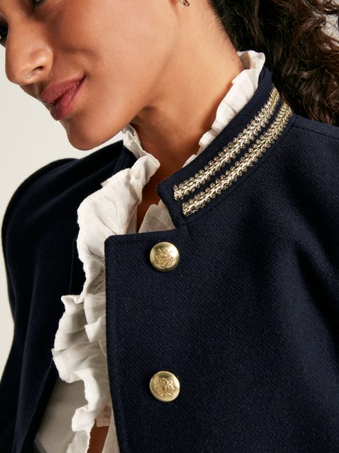Military band jacket womens top