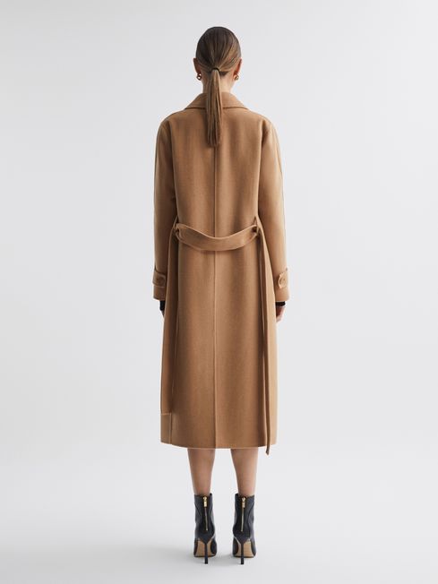 Long belted deals camel coat