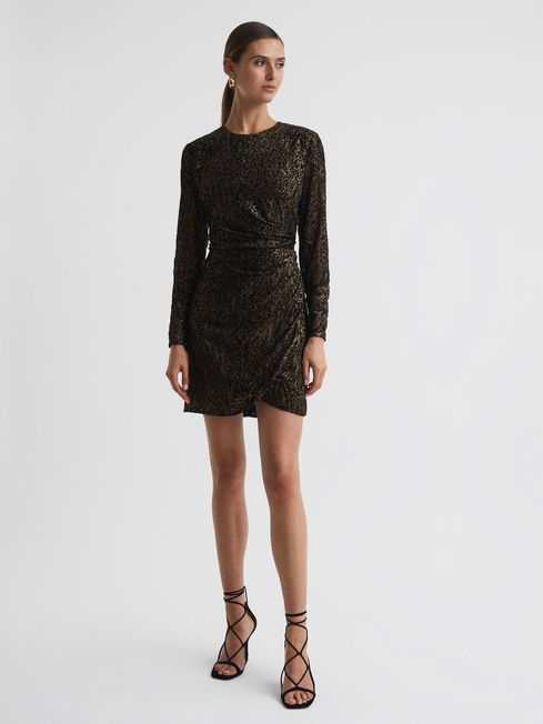Gold dress reiss 2025