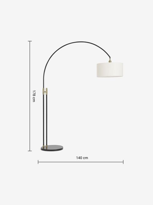 MADE.COM Brass Teo Arch Floor Lamp