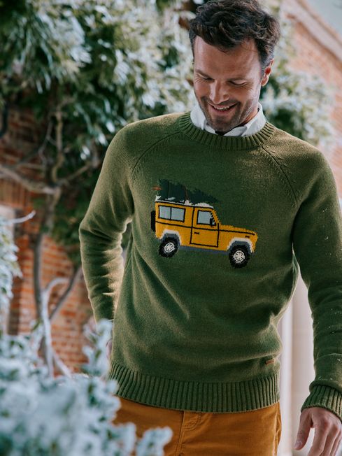 Mens green online christmas jumper