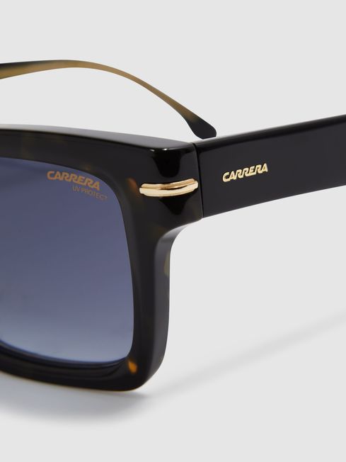 Carrera Eyewear Rectangular Tortoiseshell Sunglasses in Tortoise