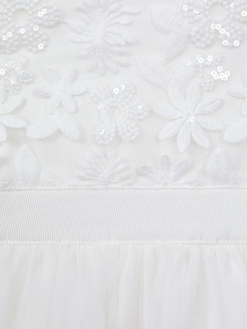 Senior Embellished Tulle Dress in Ivory