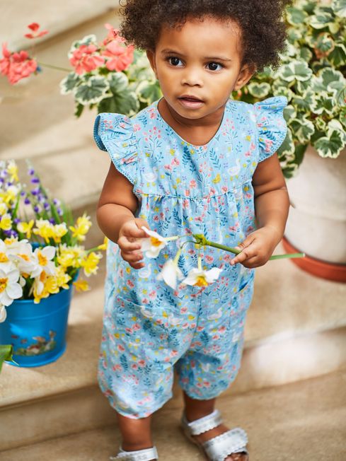 Buy JoJo Maman B b Duck Floral Baby Sunsuit from the JoJo Maman
