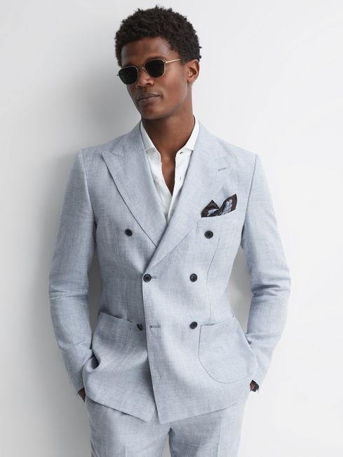 Reiss light blue suit shop