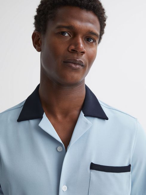 Reiss Troon Cuban Collar Contrast Shirt - REISS