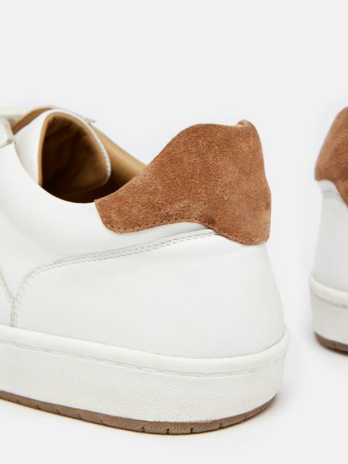 Colston White Leather Trainers Joules
