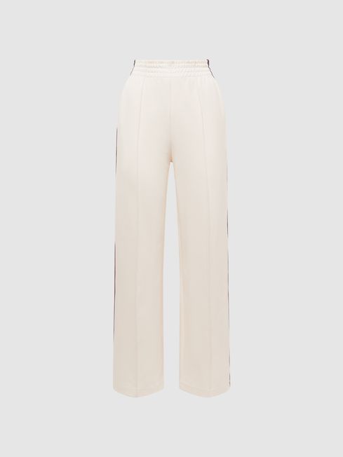 White top striped joggers