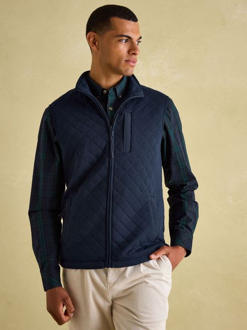 Joules navy quilted jacket shop