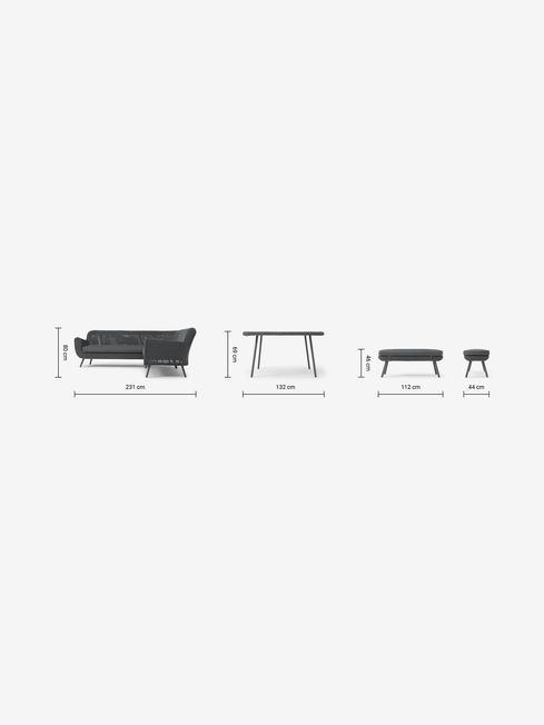 Jarrod grey 5 shop piece counter set