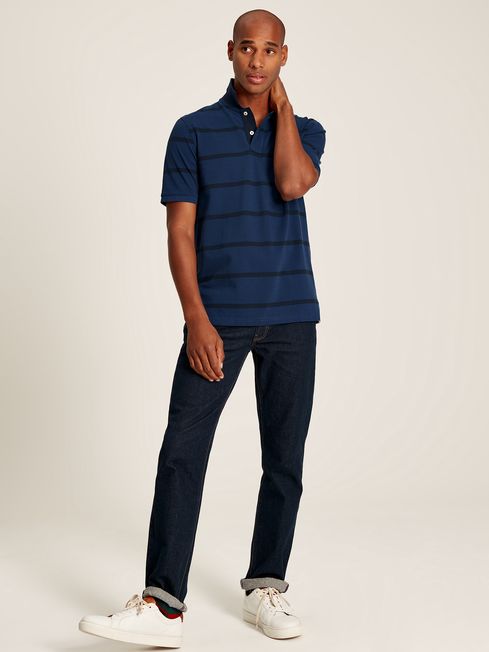 Blue striped on sale polo