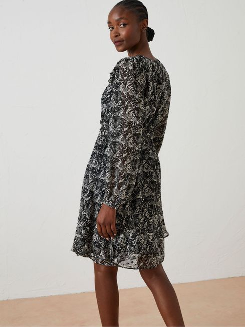 Black Charlotte Abstract Butterfly Dress FatFace