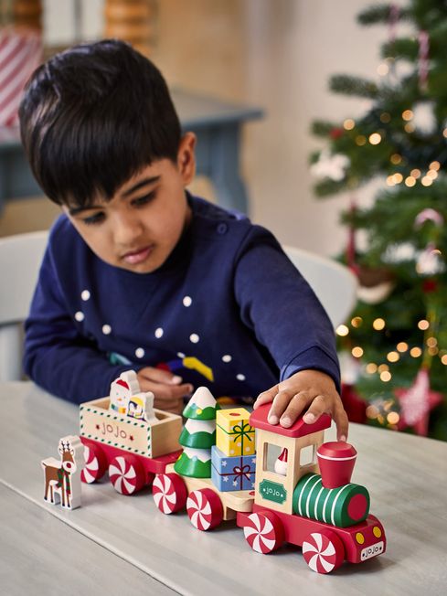 Wooden christmas train sale