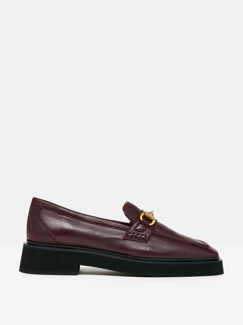 Burgundy sale loafers womens
