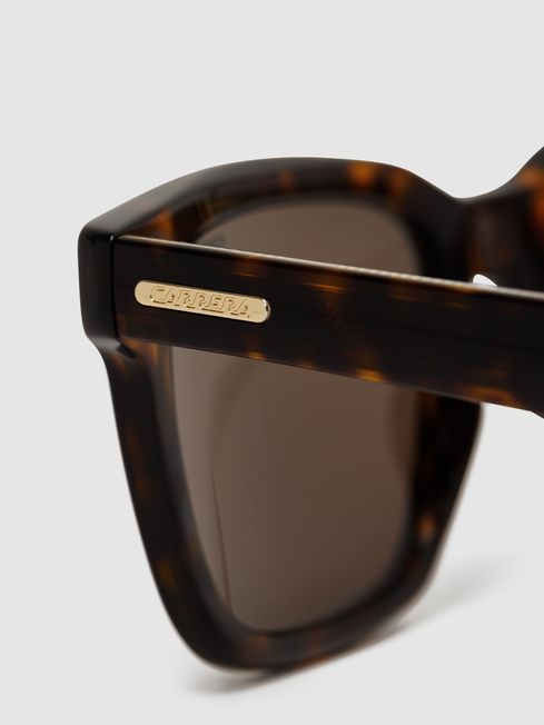 Carrera Eyewear Square Tortoiseshell Sunglasses in Brown