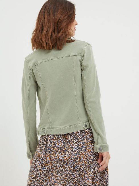 Tasha Light Green Denim Jacket FatFace