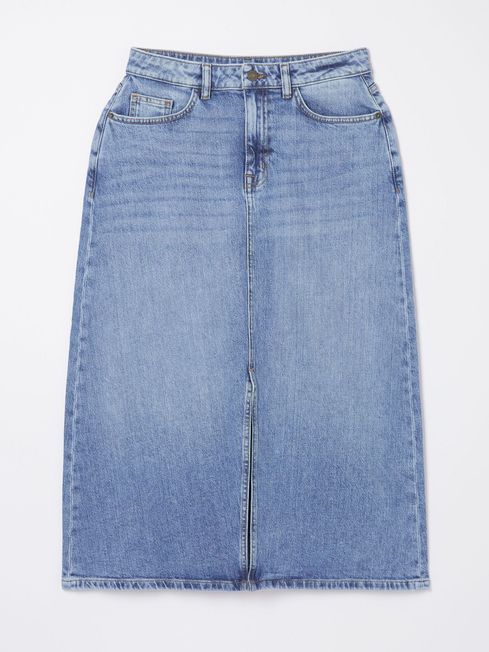 Fatface blue hannah denim skirt outlet