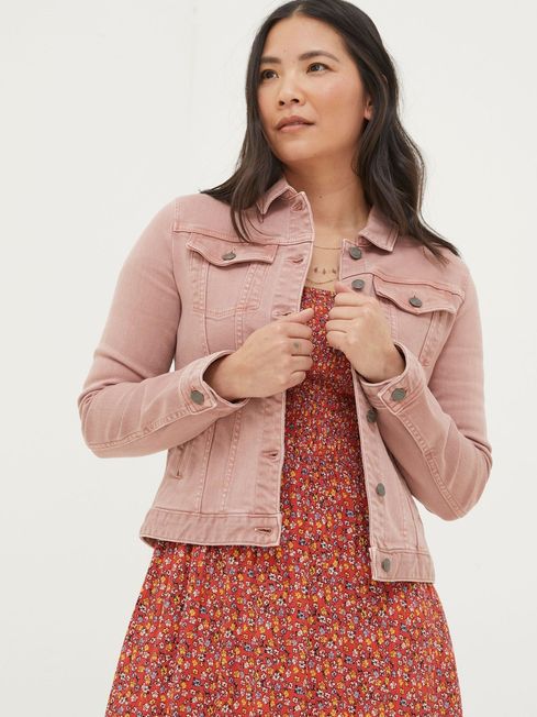 Tasha Pink Denim Jacket FatFace
