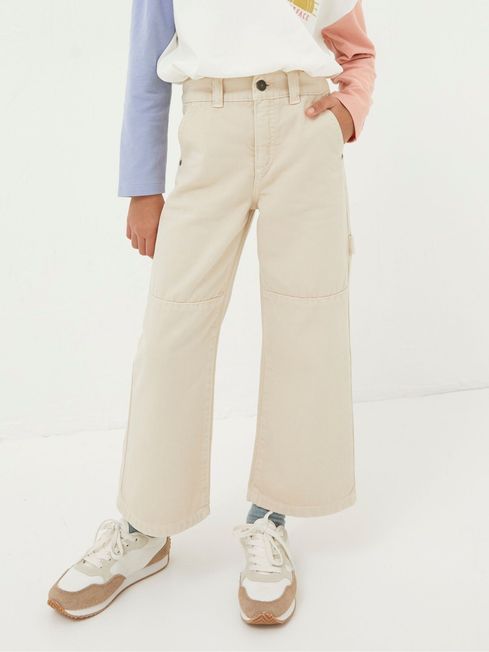 Natural Wide Leg Trousers