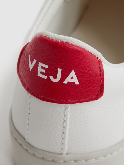 Veja Leather Velcro Trainers in White