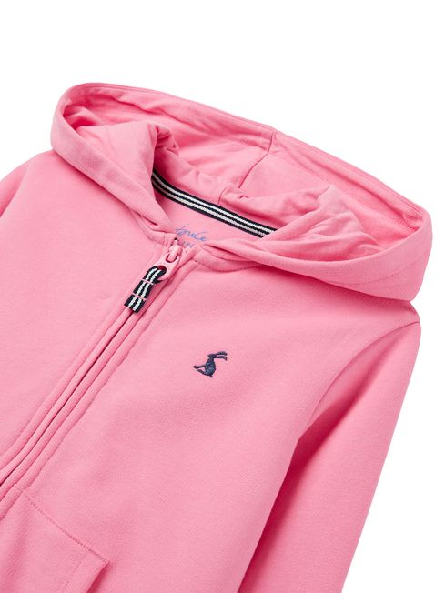 Joules Pink Mayday Zip Through Hoodie 2 12 Years