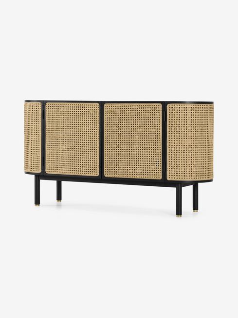 MADE.COM Black Stain Oak and Rattan Ankhara Sideboard