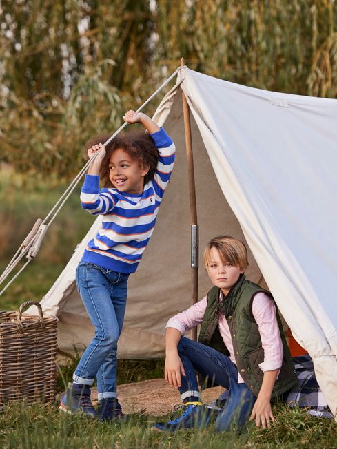Buy Joules Blue Monty Stripe Crew Neck Sweater 2 12 Years from the