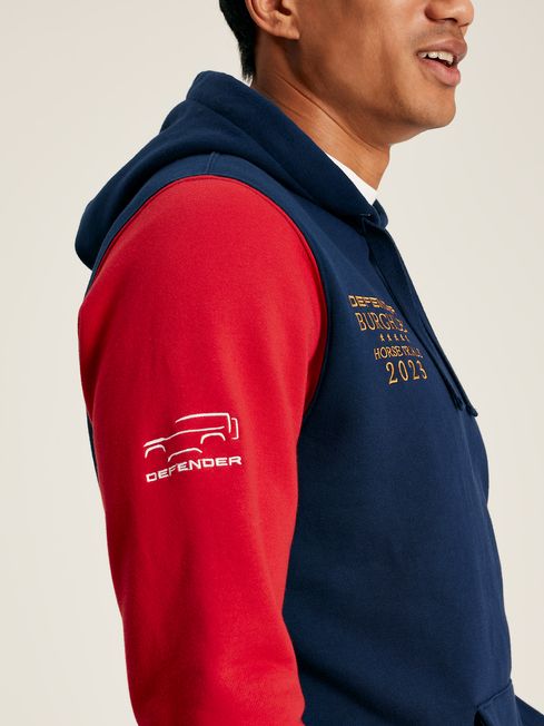 Official Burghley Navy Blue Hooded Sweatshirt Joules