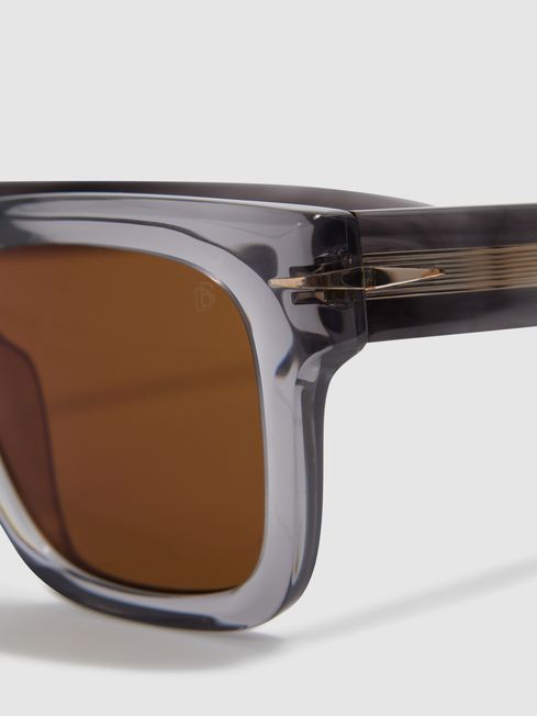 Eyewear by David Beckham Square Sunglasses in Grey