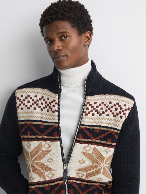 Fair isle outlet cardigan mens