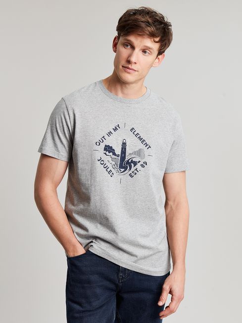 Buy Joules Grey Flynn Graphic T-Shirt from the Joules online shop