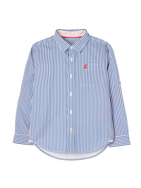 Joules Oxford Stripe Blue Long Sleeve Shirt
