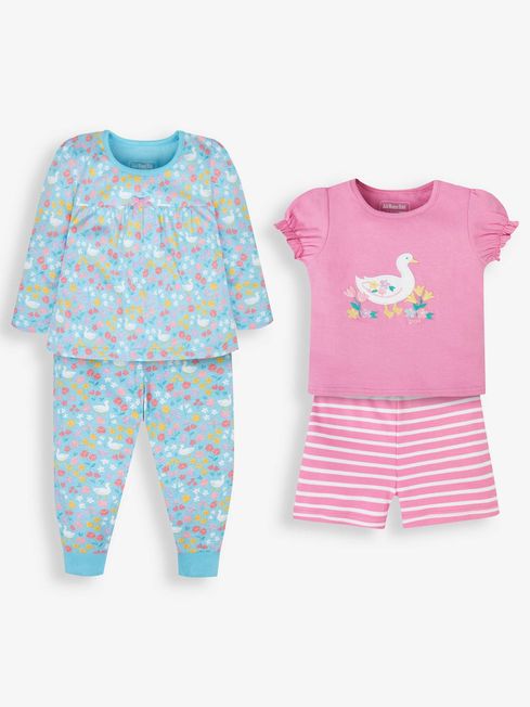 Duck Egg Girls 2 Pack Duck Jersey Pyjamas