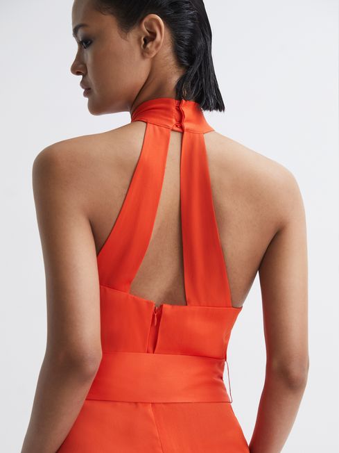 Orange dress hot sale reiss