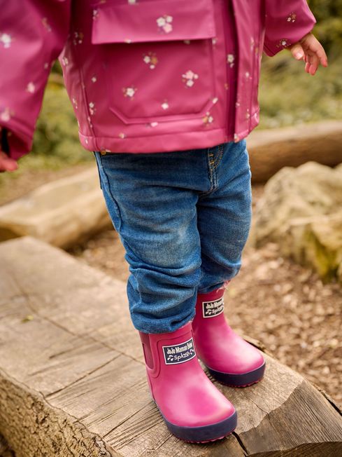 Red ankle wellies top