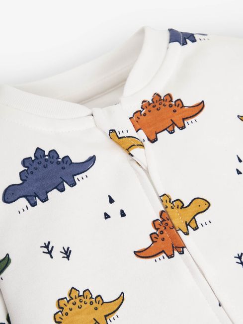 Buy JoJo Maman B b 2 Pack Yellow Dino Sleepsuits from the JoJo