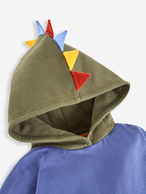 JoJo Maman B b Denim Blue Dino Boys Appliqu Novelty Hoodie