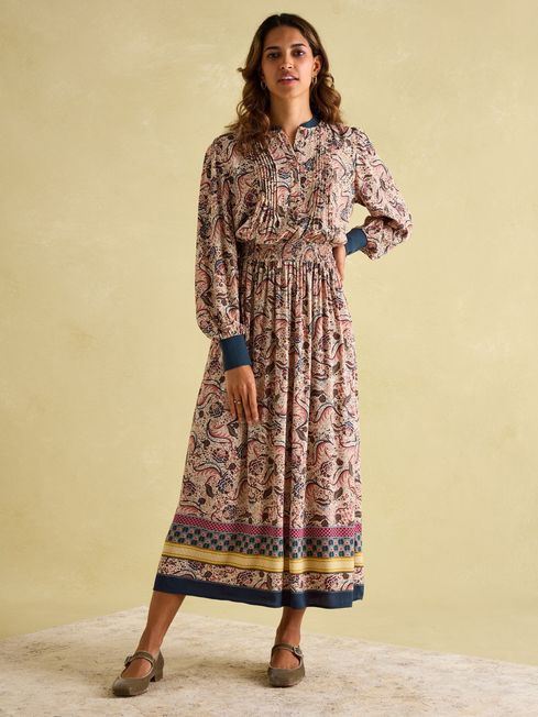 Rosa Multi Printed Maxi Shirt Dress Joules