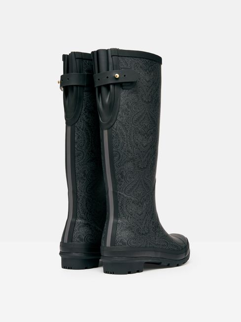 Joules black downton fleece welly top