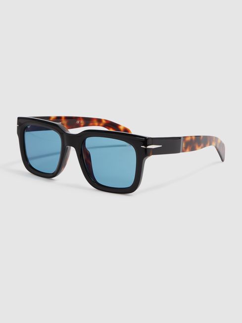 Eyewear by David Beckham Square Sunglasses in Black