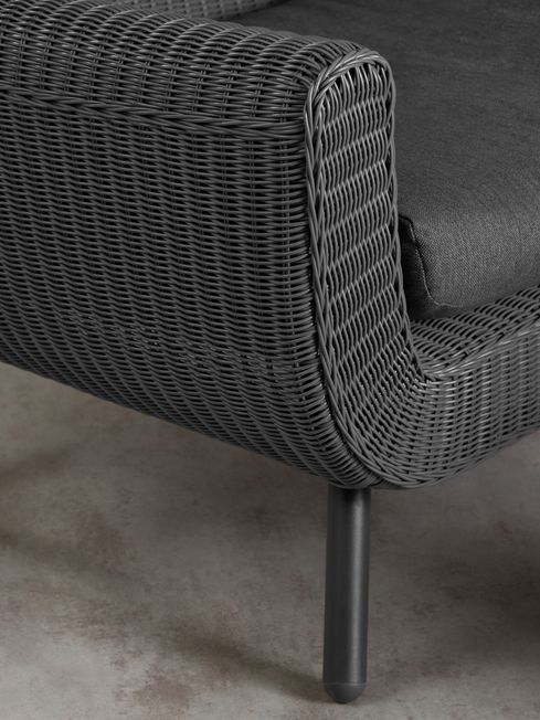 MADE.COM Dark Grey Jonah Garden 3 Seater Sofa Polyrattan