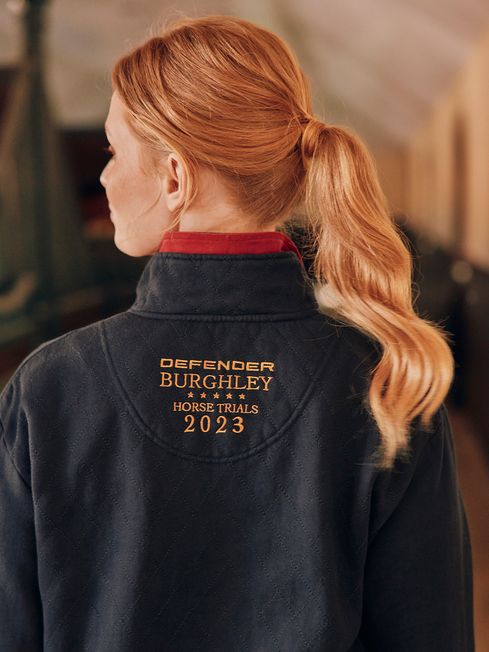 Buy Joules Official Burghley Quarter Zip Quilted Sweatshirt from the Joules  online shop