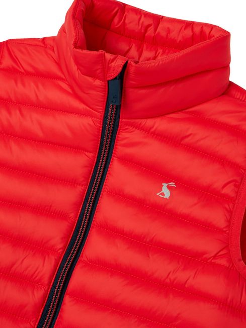 Joules Red Crofton Showerproof Recycled Packable Gilet 2 12 Years