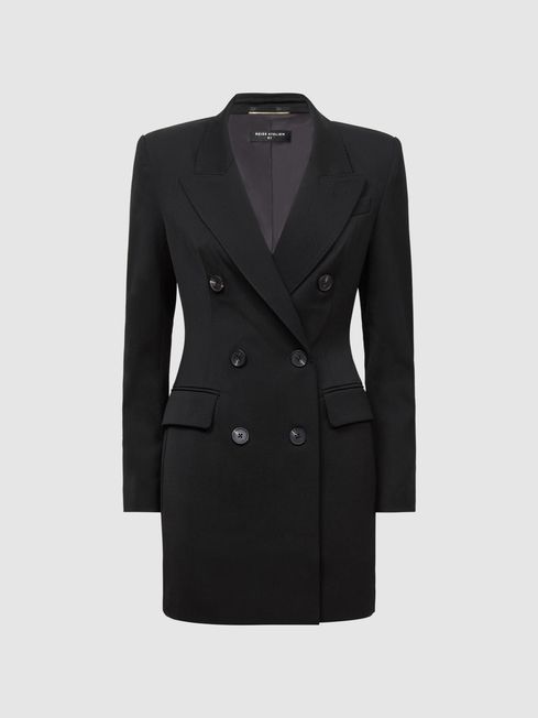 Black double breasted blazer dress clearance